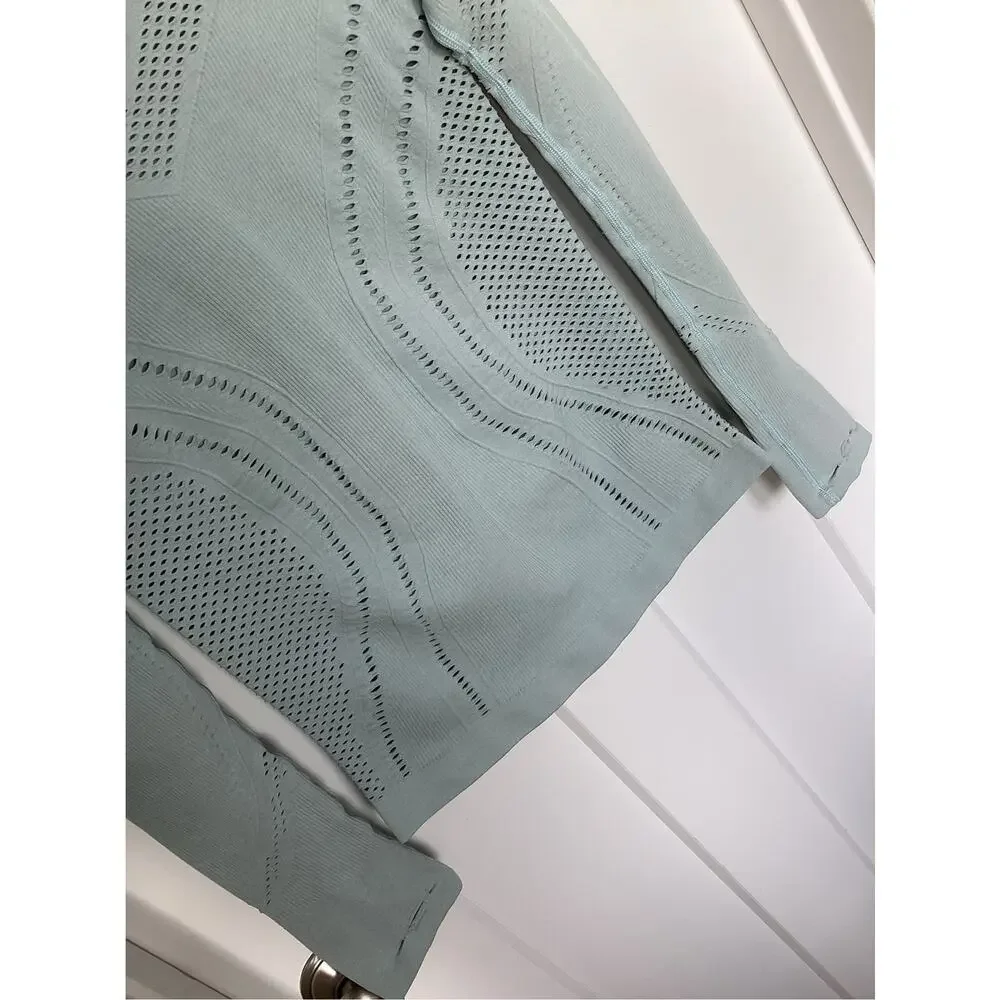 Alo Yoga Sage Green Lark Long Sleeve Top - Women's size Small
